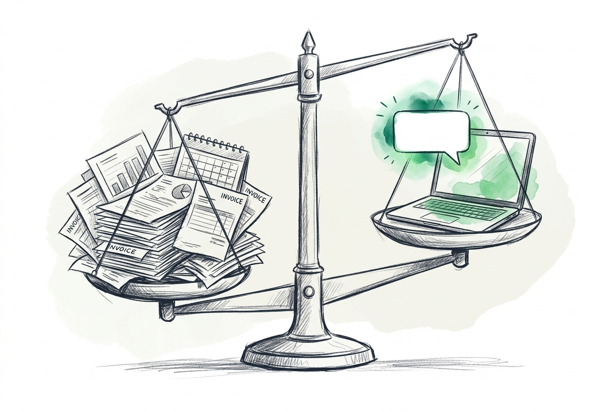 Balance scale comparing CRO agency cost to AI CRO cost