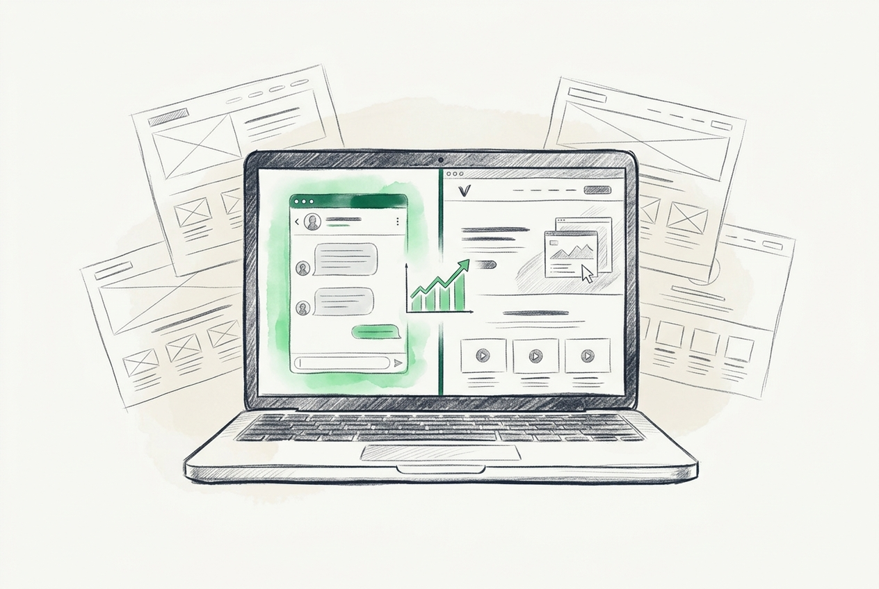 Website lifecycle showing the optimization phase highlighted with Vibe CRO