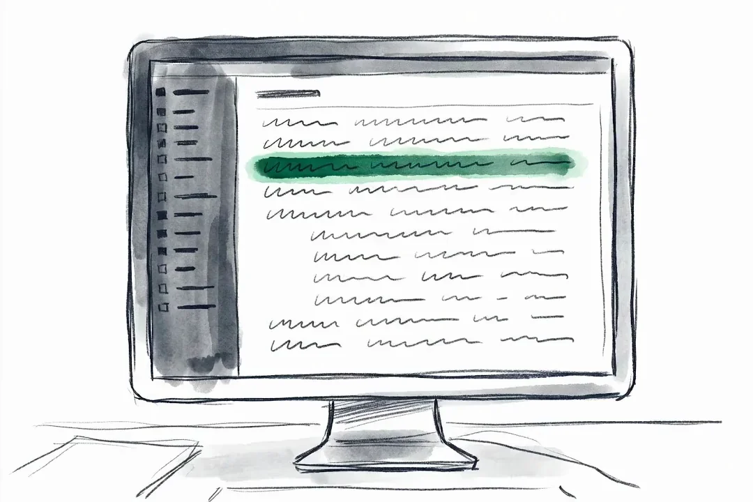 Sketched site admin screen, a soft emerald pulse traveling along the one Grona install snippet line